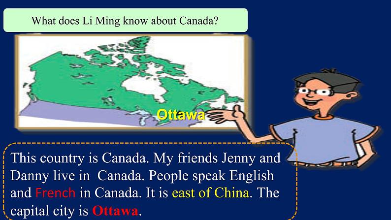 初中英语冀教版7A Lesson46 Canada and The U S (1)部优课件第7页