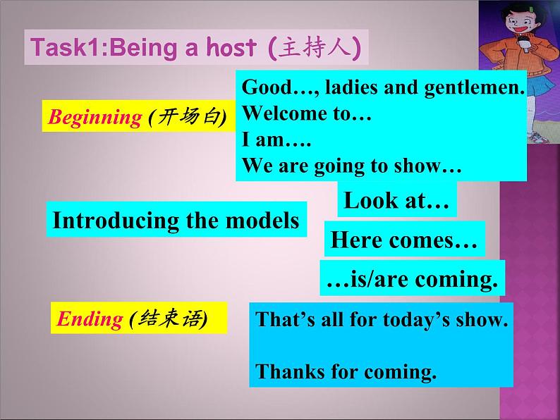 初中英语牛津译林版7A Reading2 The fashion show Unit8部优课件05