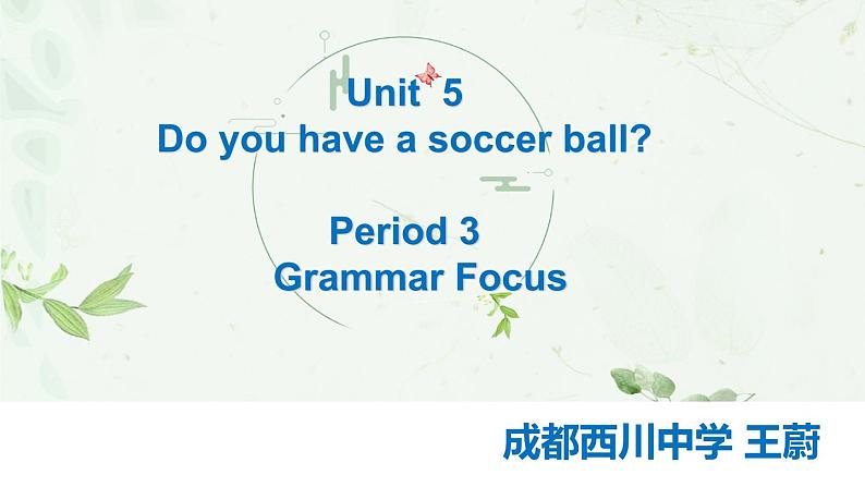 初中英语人教版7A Section A Grammar focus 3a—3c Unit5 do you have a soccer ball 部优课件01