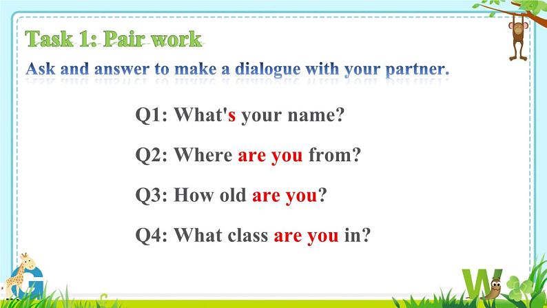 初中英语外研版7A Unit3 Language in use Module 1 My classmates部优课件05