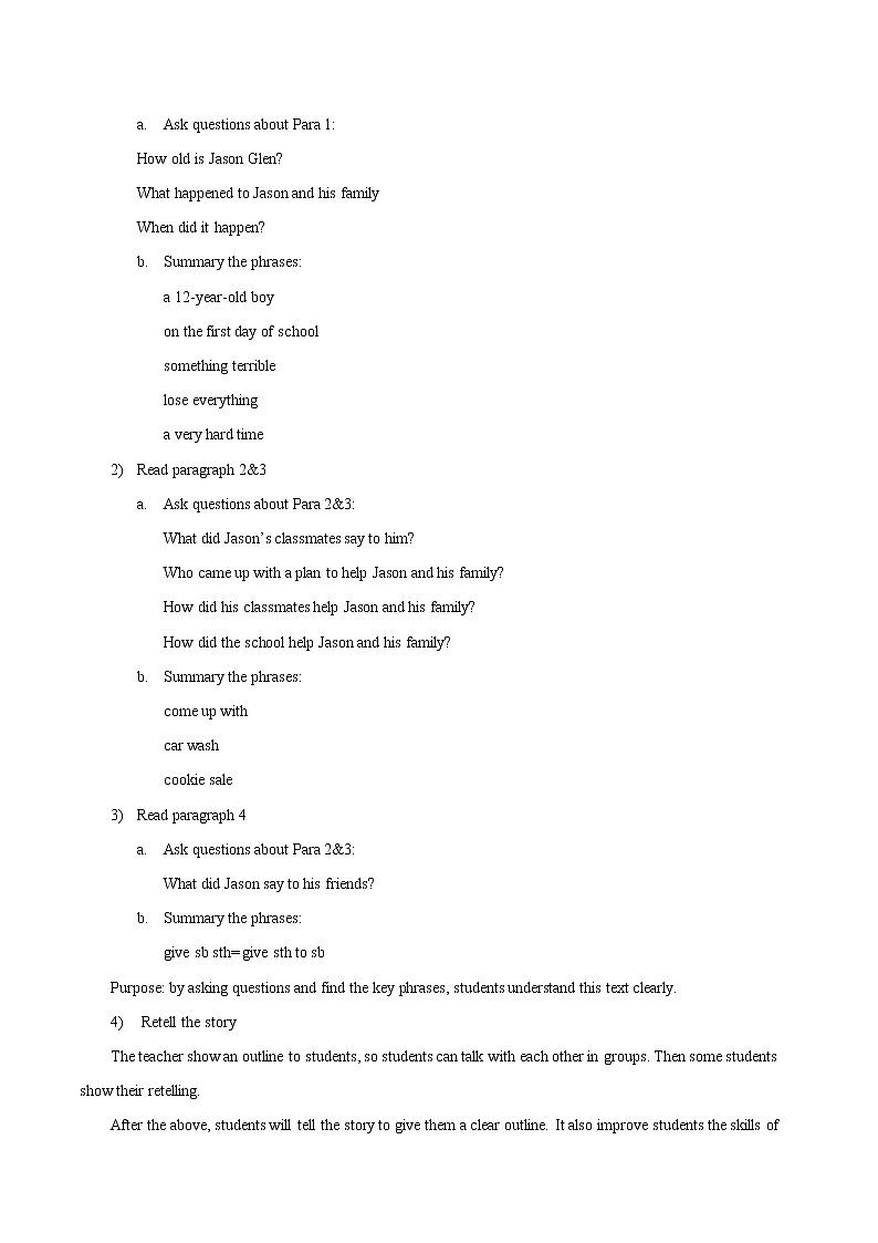 冀教版七年级下册英语 16 We Are with You 教案02