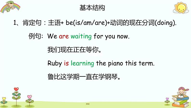 人教版七年级英语下册第六单元现在进行时态讲解与练习课件PPT第3页