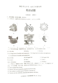 2022年山东省临沂市莒南县中考一模英语试题