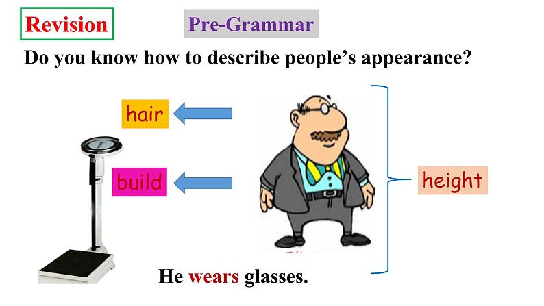 人教新目标七年级英语下册--Unit 9 What does he look like_ Section A Grammar Focus-3d 语法课优质课课件+视频04