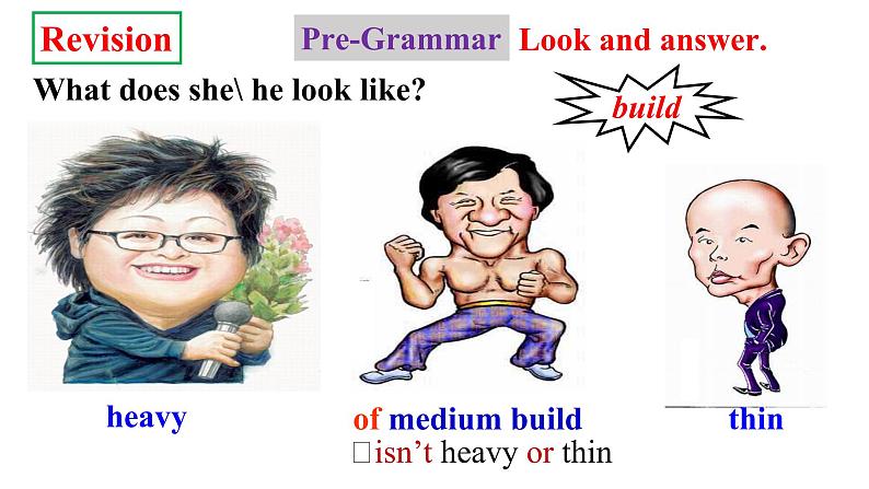 人教新目标七年级英语下册--Unit 9 What does he look like_ Section A Grammar Focus-3d 语法课优质课课件+视频06