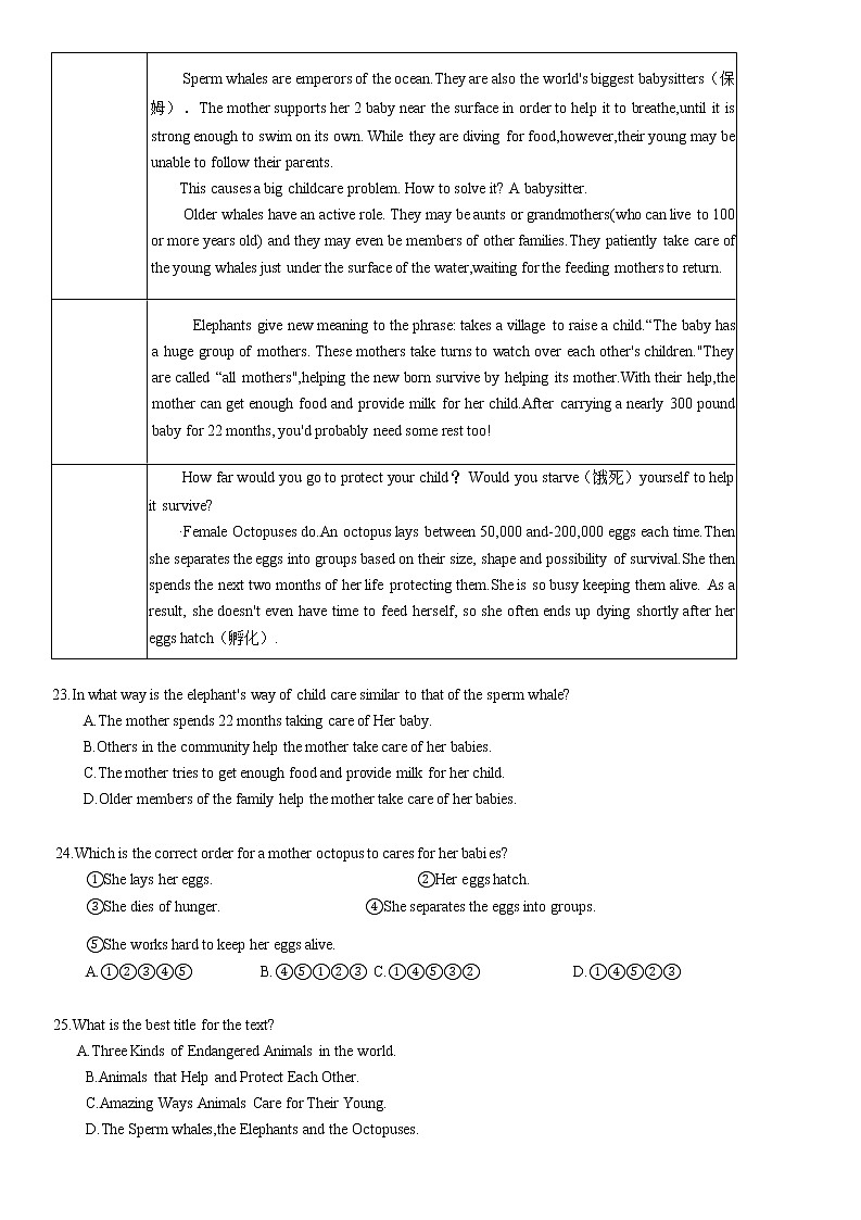 2022年江苏省常州市天宁区九年级英语一模考试卷（无答案）第3页