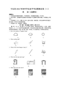 2022年宁远县初中学业水平考试英语模拟试卷3（含答案）