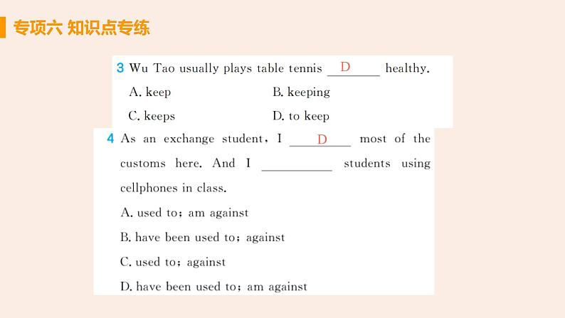 人教版英语九年级  专题六 知识点专练  课件PPT03