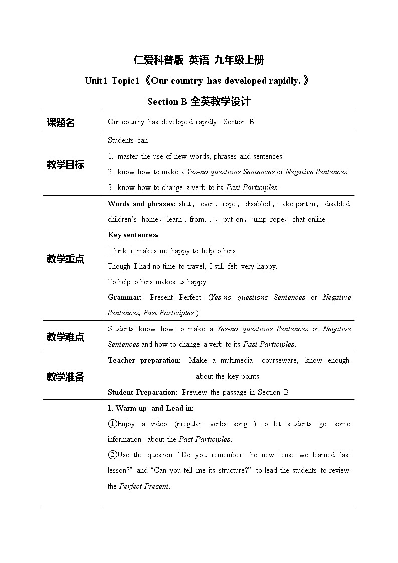 unit1《topic1 sectionB.》课件+教案01