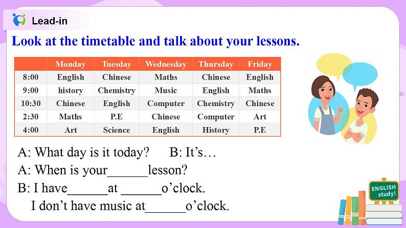 Module5 Unit2 We start work at nine o’clock 课件 PPT+教案03