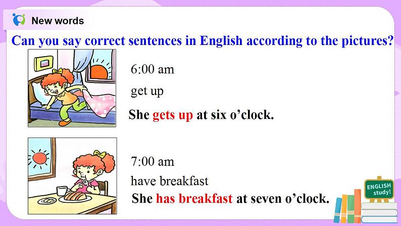 Module5 Unit2 We start work at nine o’clock 课件 PPT+教案04