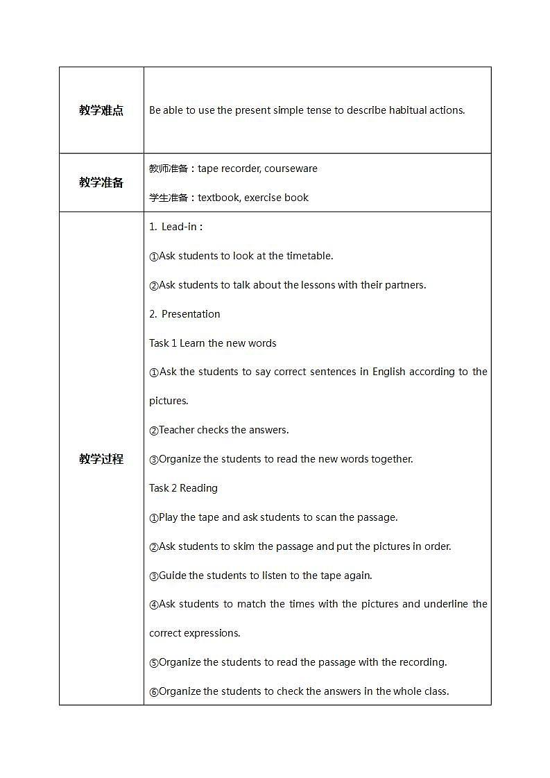 Module5 Unit2 We start work at nine o’clock 课件 PPT+教案02