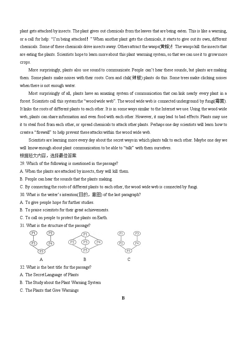 2022年山东省临沂市郯城县中考一模英语试题（无听力无答案）03