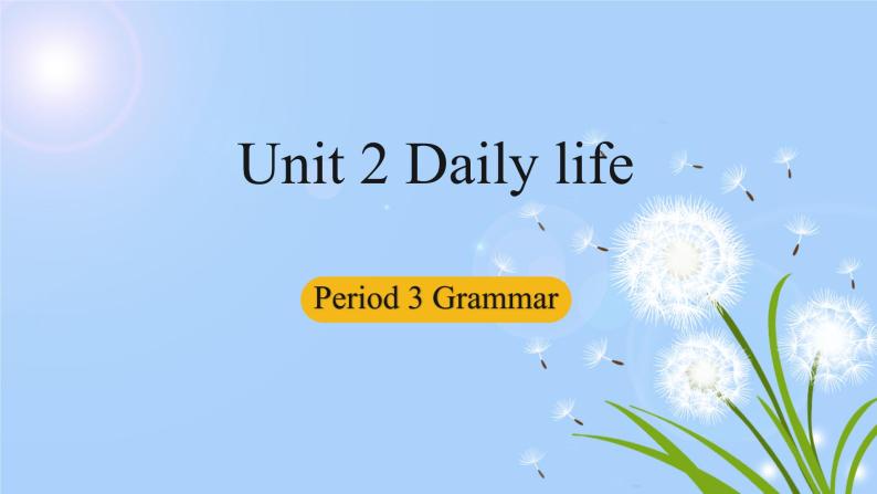 Module1 Unit2 Daily life第三课时课件+教案01