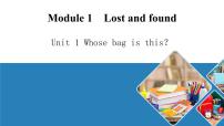 外研版 (新标准)七年级下册Module 1 Lost and foundUnit 1 Whose bag is this?教课ppt课件