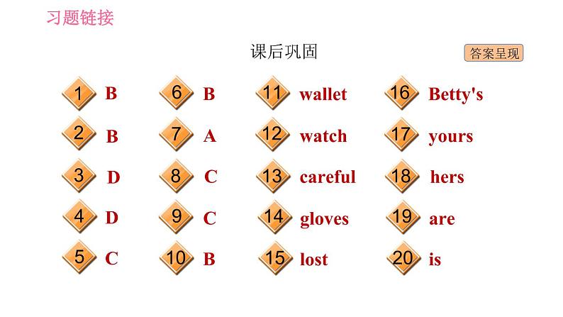 2020-2021学年外研版七年级下册英语Module1Unit1Whosebagisthis习题课件第4页