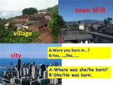 外研版英语七年级下册课件：Module7Unit1Iwasborninasmallvillage（共14张PPT）