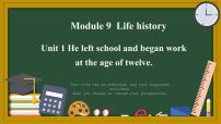 初中外研版 (新标准)Unit 1 He left school and began work at the age of twelve.教案配套课件ppt