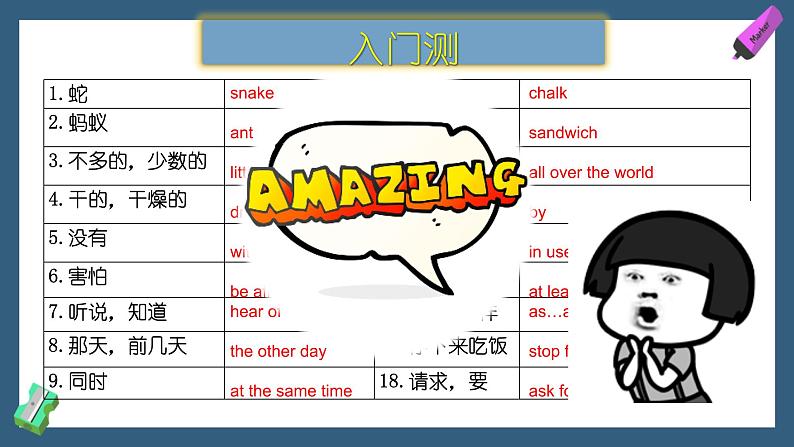 牛津译林版   七年级下册Unit 5  Amazing things Revision 2 课件(共30张PPT)03