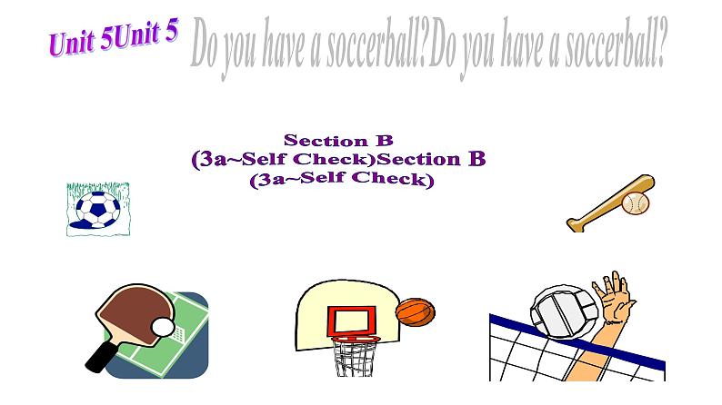 人教新目标版英语七年级上Unit 5 Do you have a soccer ball_Section B 3a-Self Check课件（13张PPT无素材）01