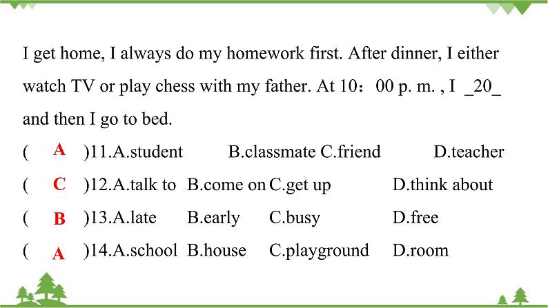 Unit 2 What time do you go to school-Section B (1a_2c) 练习课件08