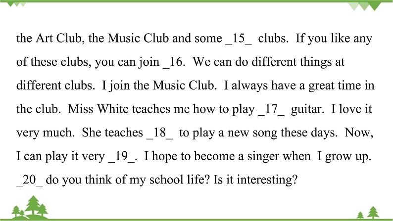 Unit 1 Can you play the guitar-Section A(Grammar Focus_3c)课件（共有PPT18张）07