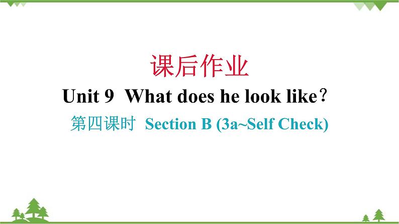 Unit 9 What does he look like-Section B (3a_Self Check)课件（共有PPT19张）01