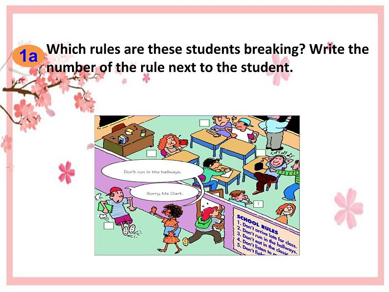 Unit 4 Don 't eat in class. Section A 1a-2d课件(共18张PPT)第4页