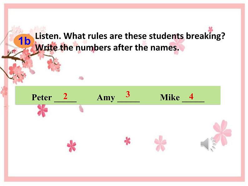 Unit 4 Don 't eat in class. Section A 1a-2d课件(共18张PPT)第7页