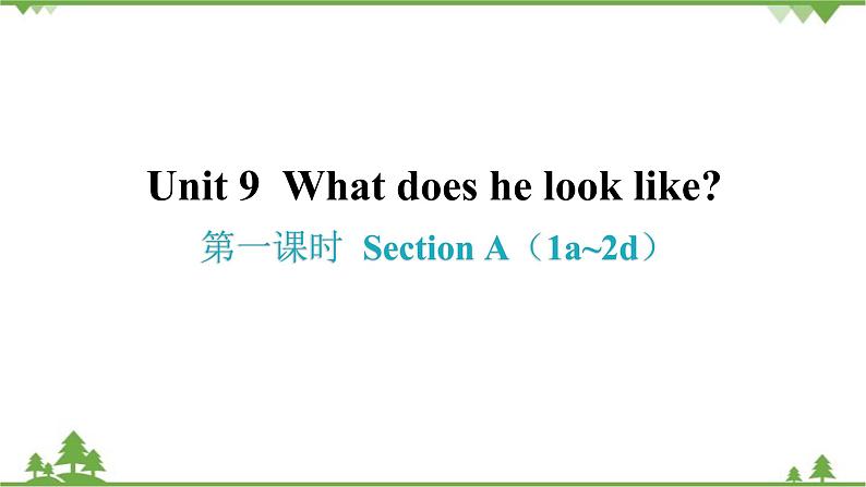 Unit 9 What does he look like？Section A（1a_2d）课件(共21张PPT)第1页