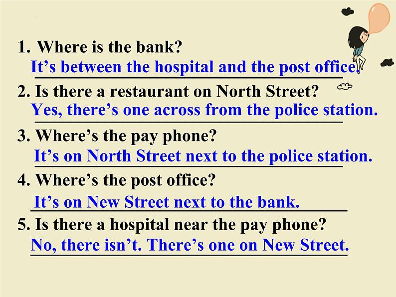 Unit 8 Is there a post office near here_ SectionA GrammarFocus-3c课件 (共25张PPT)第7页