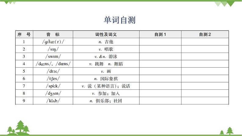 Unit 1 Can you play the guitar-Section A课件（背默本）（7张PPT）02