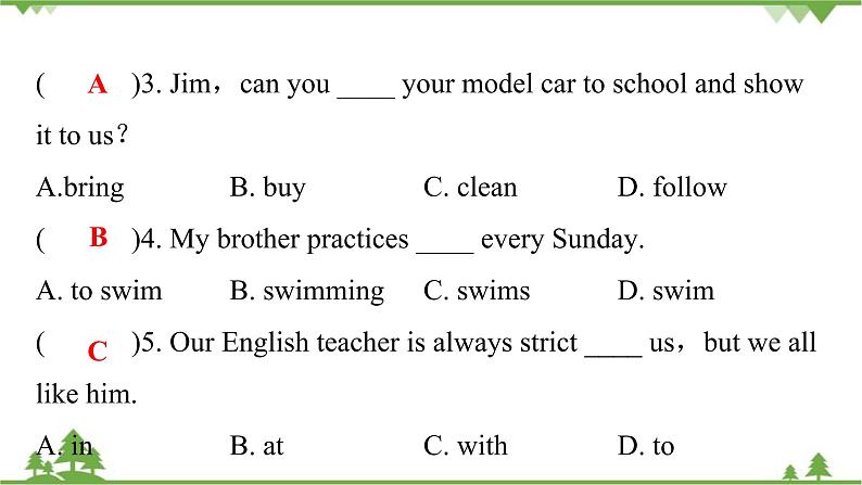 Unit 4 Don’t eat in class-Section B (3a-Self Check)习题课件(共15张PPT)第3页