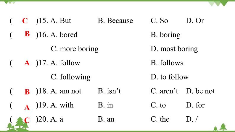 Unit 4 Don’t eat in class-Section B (3a-Self Check)习题课件(共15张PPT)第7页