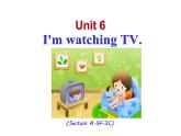 Unit 6 I'm watching TV. Section A （Grammar Focus-3c）课件(共15张PPT)