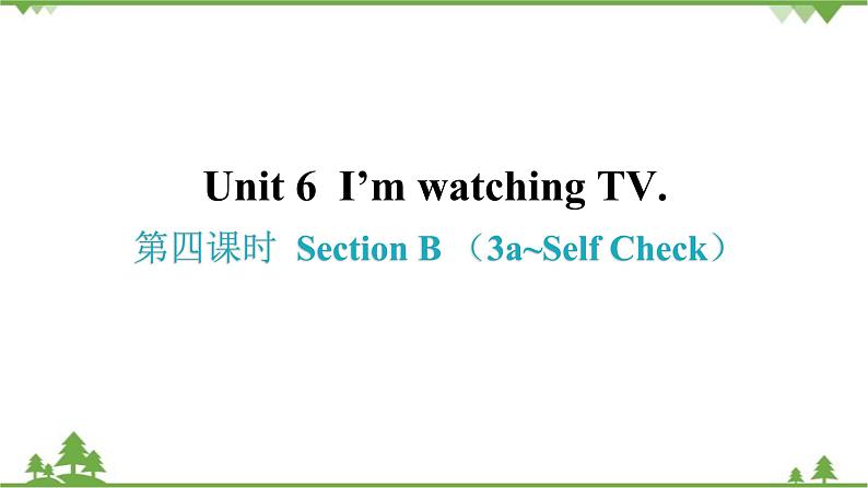 Unit 6 I’m watching TV-Section B （3a_Self Check）习题课件01