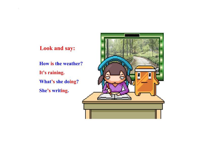 Unit 7  It's raining!Section A grammar-3b课件(共有PPT20张）06