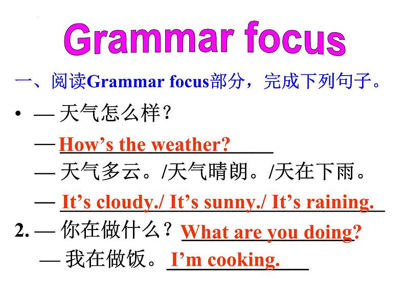 Unit 7  It's raining!Section A grammar-3b课件(共有PPT20张）07