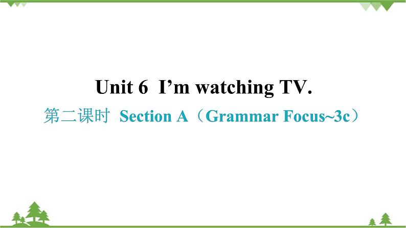 Unit 6 I’m watching TV-Section A（Grammar Focus_3c）课件(共20张PPT)第1页