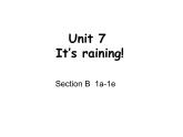 Unit7 It's raining! SectionB 1a-1e课件（31张PPT）