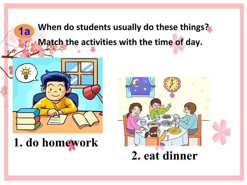 Unit 2 What time do you go to school_（Section B 1a-1e）课件(共15张PPT无素材)第4页