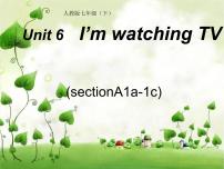 人教新目标 (Go for it) 版七年级下册Unit 6 I’m watching TV.Section A图片课件ppt