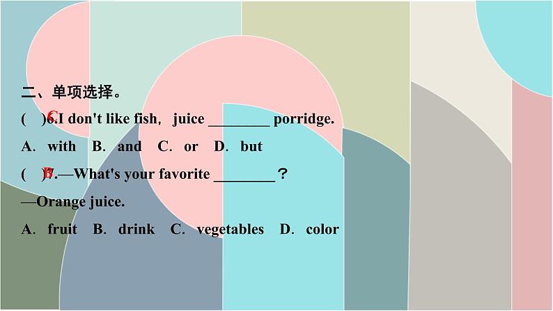 Unit 10　I'd like some noodles 第四课时　Section B (1a-1d)习题课件（7张PPT）03