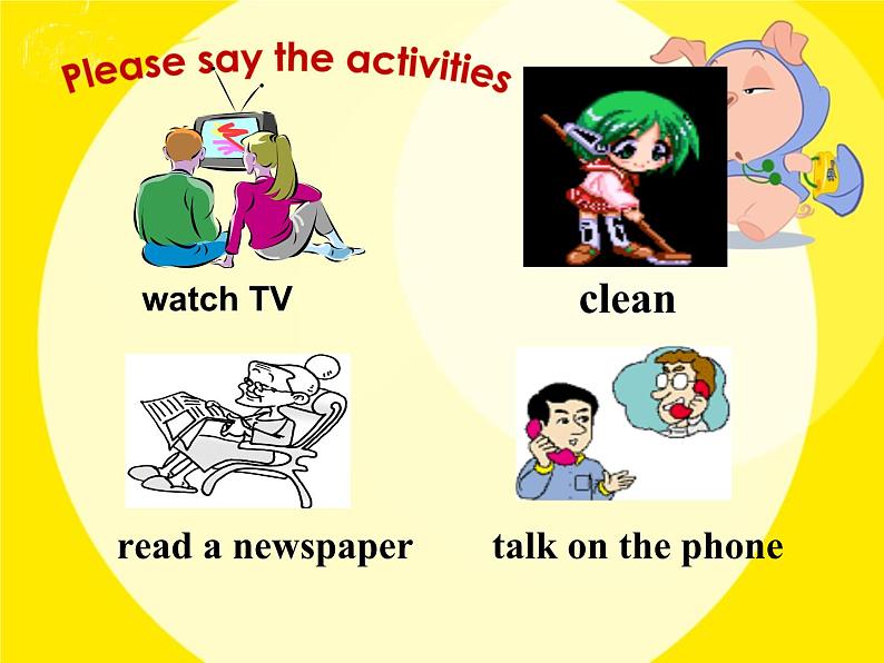 Unit 6 I 'm watching TV Section A  1a-1c课件 (共25张PPT无音频)第3页