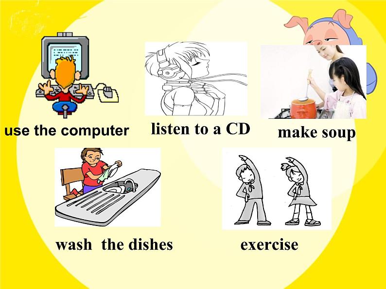 Unit 6 I 'm watching TV Section A  1a-1c课件 (共25张PPT无音频)第4页