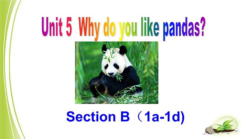 Unit 5 Why do you like pandas_ Section B (1a-1d)课件28张06