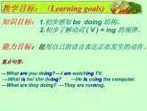 Unit 6 I'm watching TV. Section A Grammar Focus-3c课件33张