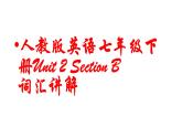 Unit 2 What time do you go to school_Section B 词汇讲解课件（共有PPT22张）