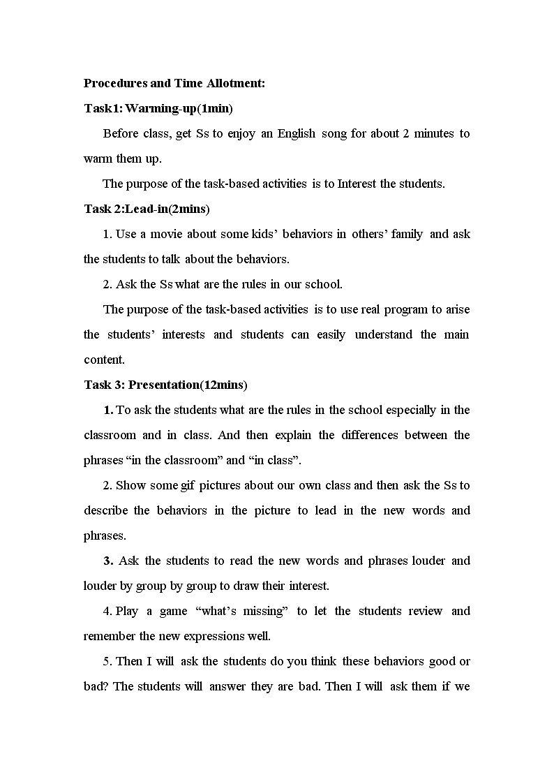 Unit 4 Don't eat in class-Section A 1a—2c  教案03