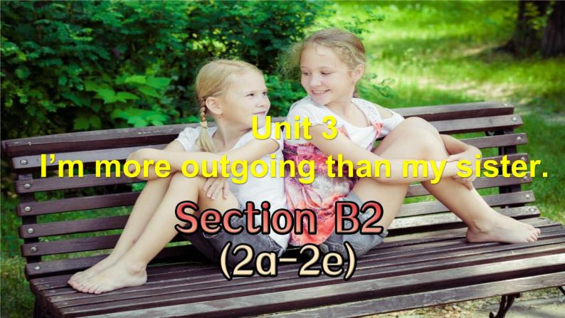 Unit 3 I'm more outgoing than my sister.Section B 2a-2e课件(共24张PPT)01